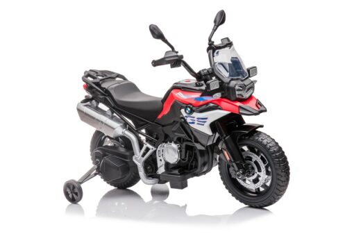 Kindermotorrad Elektrisch BMW F850 GS - 12V7A Akku - mit Stützräder, Musik und Lichter -EVA Reifen