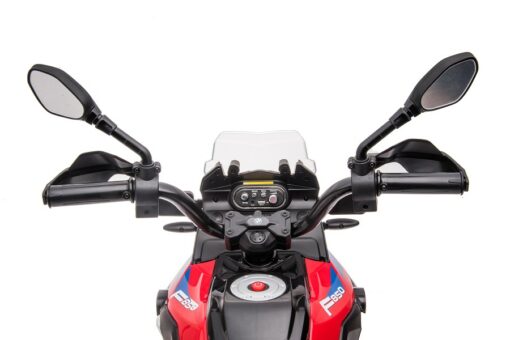Kindermotorrad Elektrisch BMW F850 GS - 12V7A Akku - mit Stützräder, Musik und Lichter -EVA Reifen – Bild 15