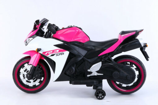 Kindermotorrad Elektro 888 - 12V 4,5A Akku - mit Stützräder, Musik und Lichter -Pink – Bild 2
