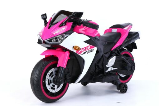 Kindermotorrad Elektro 888 - 12V 4,5A Akku - mit Stützräder, Musik und Lichter -Pink – Bild 6