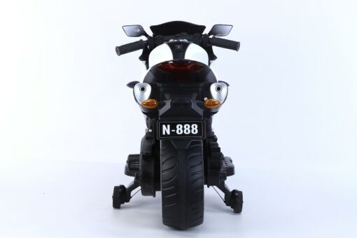 Elektro Motorrad für Kinder 888 - 12V 4,5A Akku - mit Stützräder, Musik und Lichter -Weiss – Bild 4