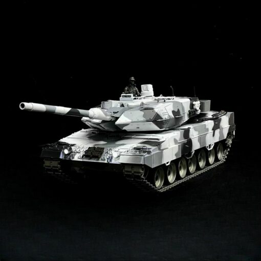 RC Panzer "German Leopard 2A6" Schnee Tarnung Lackiert Heng Long 1:16 mit Stahlgetriebe -2,4Ghz V7.0 – Bild 3