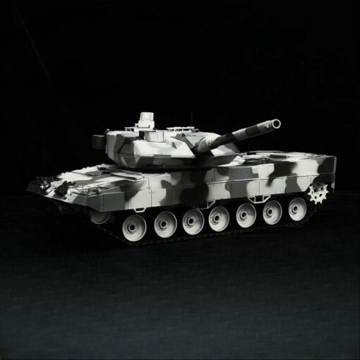 RC Panzer "German Leopard 2A6" Schnee Tarnung Lackiert Heng Long 1:16 mit Stahlgetriebe -2,4Ghz V7.0 – Bild 4