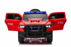 Elektro Kinderfahrzeug - "Feuerwehr Dodge RAM" - 12V10AH Akku,4 Motoren- 2,4Ghz Fernsteuerung, MP3+Sirene