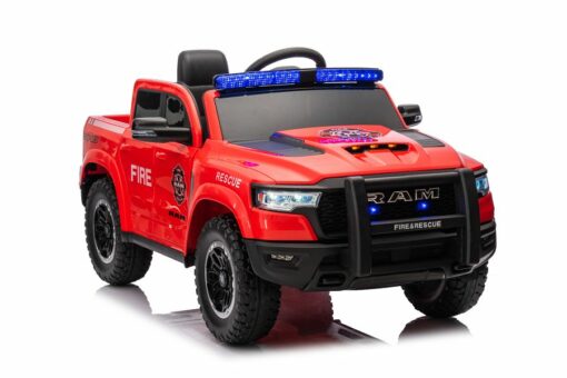 Elektro Kinderfahrzeug - "Feuerwehr Dodge RAM" - 12V10AH Akku,4 Motoren- 2,4Ghz Fernsteuerung, MP3+Sirene – Bild 5