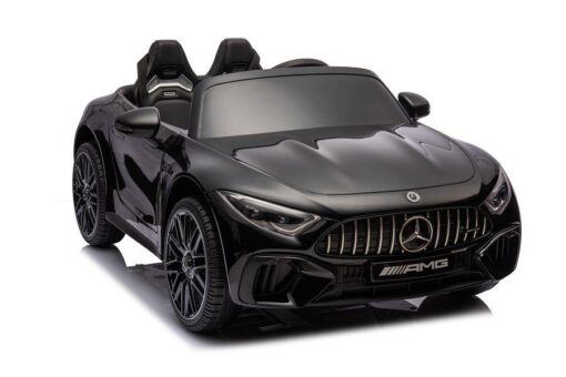 Elektro Kinderauto "Mercedes SL63 AMG" - Lizenziert - 24V Akku, 4 Motoren, 2,4Ghz Fernsteuerung, MP3+Ledersitz+EVA-Lackiert Schwarz – Bild 8