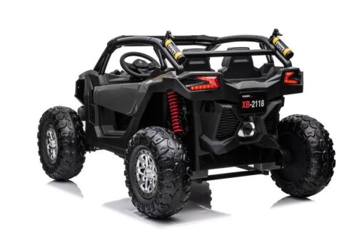 Kinder Elektro Buggy "Com 18"- 24V7A Akku,4x Motoren- 2,4Ghz, Allrad+2 Sitzer+Ledersitz+EVA -Schwarz – Bild 5