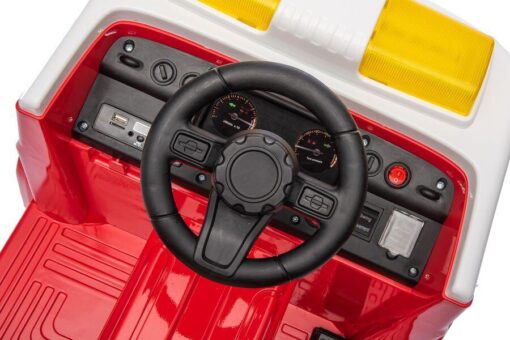 Kinderfahrzeug - Elektro Auto "Feuerwehr" - 12V7AH Akku,4 Motoren- 2,4Ghz Fernsteuerung, MP3+Sirene -911P – Bild 14