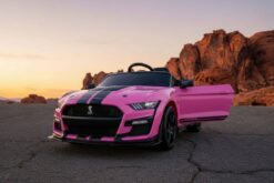 Elektro Kinderauto Lizenziert - Mustang GT500 Shelby Cobra mit Ledersitz und EVA Reifen