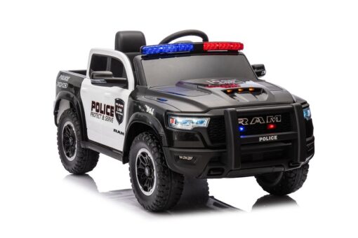 Kinderauto Elektro Polizei Dodge RAM 1500 RHO Mit Lederitz und EVA Reifen – Bild 11