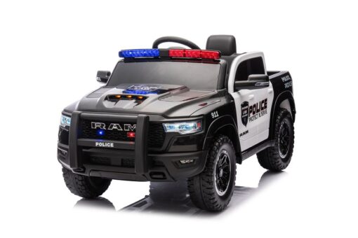 Kinderauto Elektro Polizei Dodge RAM 1500 RHO Mit Lederitz und EVA Reifen – Bild 8