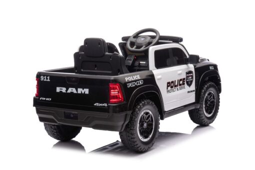 Kinderauto Elektro Polizei Dodge RAM 1500 RHO Mit Lederitz und EVA Reifen – Bild 13