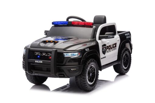 Kinderauto Elektro Polizei Dodge RAM 1500 RHO Mit Lederitz und EVA Reifen – Bild 14