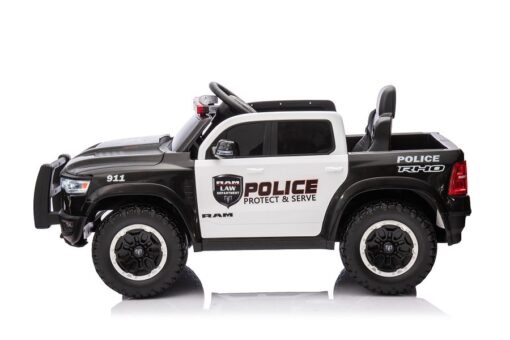 Kinderauto Elektro Polizei Dodge RAM 1500 RHO Mit Lederitz und EVA Reifen – Bild 5