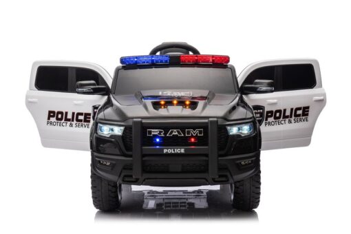 Kinderauto Elektro Polizei Dodge RAM 1500 RHO Mit Lederitz und EVA Reifen – Bild 2