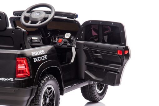Kinderauto Elektro Polizei Dodge RAM 1500 RHO Mit Lederitz und EVA Reifen – Bild 7