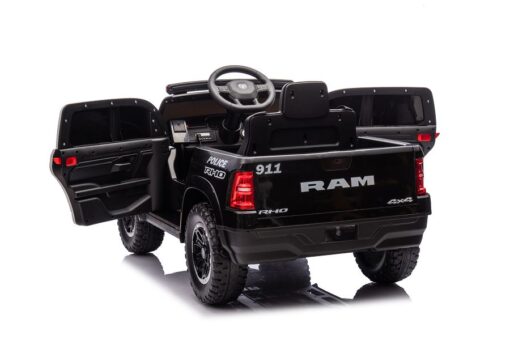 Kinderauto Elektro Polizei Dodge RAM 1500 RHO Mit Lederitz und EVA Reifen – Bild 10