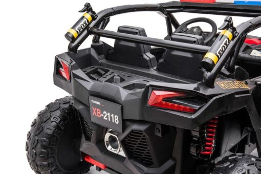 Kinder Elektro Buggy "Com 18"- 24V7A Akku,4x Motoren- 2,4Ghz, Allrad+2 Sitzer+Ledersitz+EVA -Schwarz – Bild 7