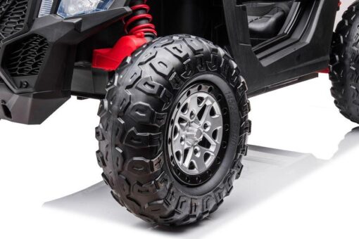 Kinder Elektro Buggy "Com 18"- 24V7A Akku,4x Motoren- 2,4Ghz, Allrad+2 Sitzer+Ledersitz+EVA -Schwarz – Bild 8