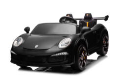Kinder Elektroauto Porsche 911 RUF – Lizenziert, 24V Allradantrieb, Ledersitz, EVA-Reifen, Fernsteuerung – Schwarz