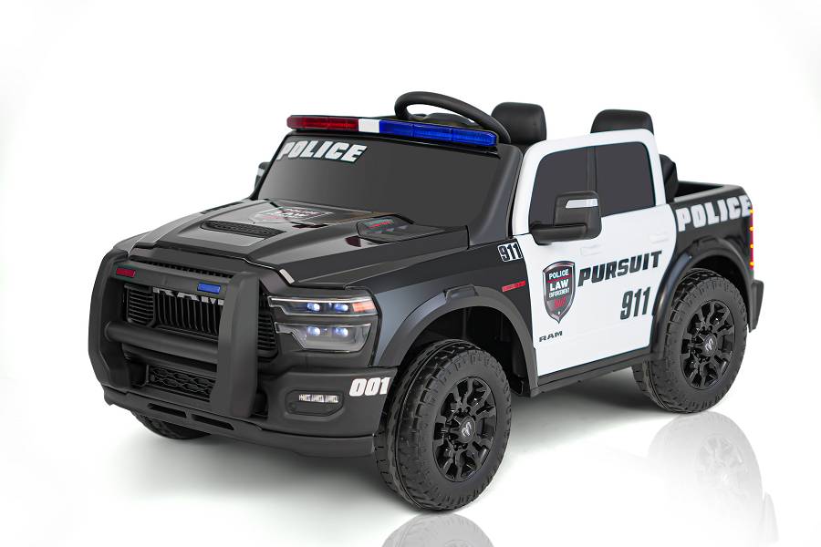 Polizei Kinderfahrzeug Dodge RAM 2500 "Rebel" 24V Mit Ledersitz, 2 Sitzer und EVA Reifen – Bild 8