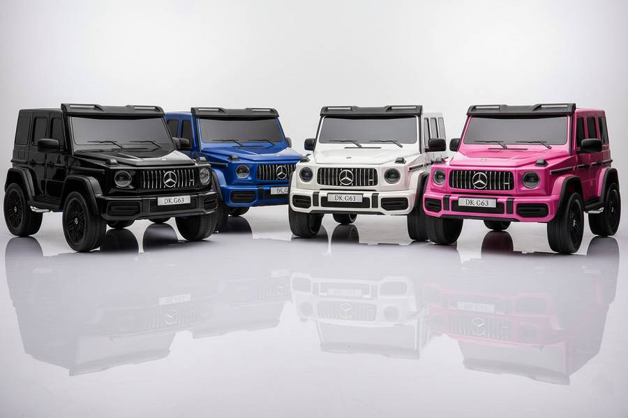 Elektro Kinderauto „Mercedes G63 AMG“ – Lizenziert –2 Sitzer- 24V 200W, Allrad- 2,4Ghz, MP3+Ledersitz+EVA-Weiss – Bild 21