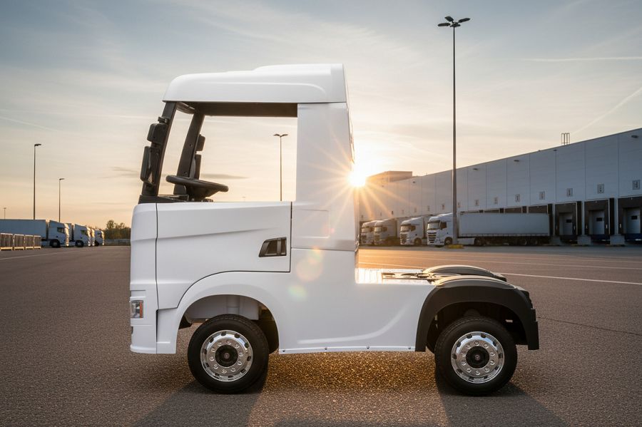 Elektro Kinder LKW "SCANIA R Series" – 4-Motoren, 2x12V Akku, 2.4G, EVA-Reifen, Ledersitz-Weiss – Bild 4