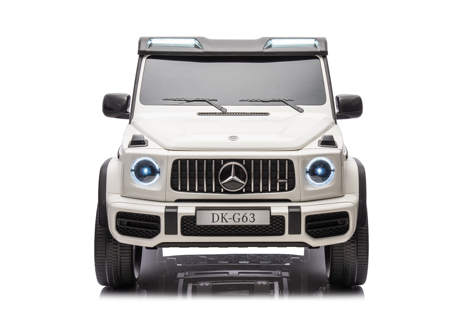 Elektro Kinderauto „Mercedes G63 AMG“ – Lizenziert –2 Sitzer- 24V 200W, Allrad- 2,4Ghz, MP3+Ledersitz+EVA-Weiss – Bild 13