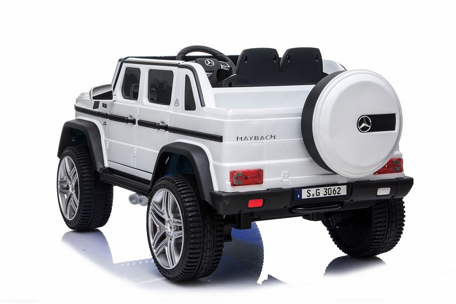 Elektro Auto Kinderfahrzeug „Mercedes Maybach G650“ – Lizenziert –2 Sitzer- 24V, 4 Motoren- 2,4Ghz, MP3+Ledersitz+EVA-Weiss – Bild 14