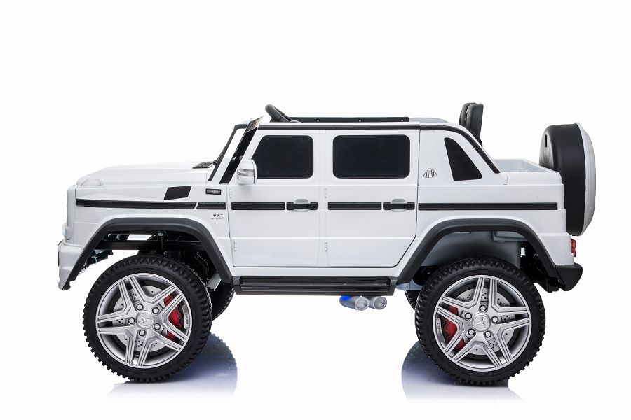 Elektro Auto Kinderfahrzeug „Mercedes Maybach G650“ – Lizenziert –2 Sitzer- 24V, 4 Motoren- 2,4Ghz, MP3+Ledersitz+EVA-Weiss – Bild 8