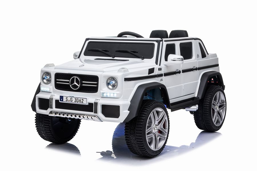 Elektro Auto Kinderfahrzeug „Mercedes Maybach G650“ – Lizenziert –2 Sitzer- 24V, 4 Motoren- 2,4Ghz, MP3+Ledersitz+EVA-Weiss – Bild 15