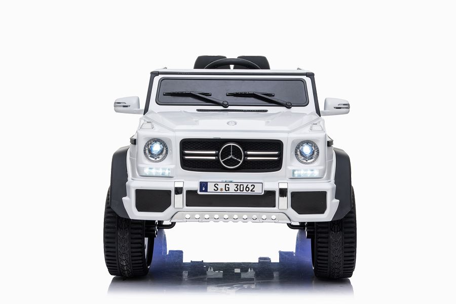 Elektro Auto Kinderfahrzeug „Mercedes Maybach G650“ – Lizenziert –2 Sitzer- 24V, 4 Motoren- 2,4Ghz, MP3+Ledersitz+EVA-Weiss – Bild 10