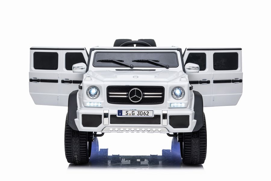 Elektro Auto Kinderfahrzeug „Mercedes Maybach G650“ – Lizenziert –2 Sitzer- 24V, 4 Motoren- 2,4Ghz, MP3+Ledersitz+EVA-Weiss – Bild 4
