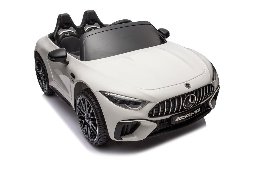Elektro Kinderfahrzeug "Mercedes SL63 AMG" - Lizenziert - 24V Akku, 4 Motoren, 2,4Ghz Fernsteuerung, MP3+Ledersitz+EVA-Lackiert Weiss – Bild 12