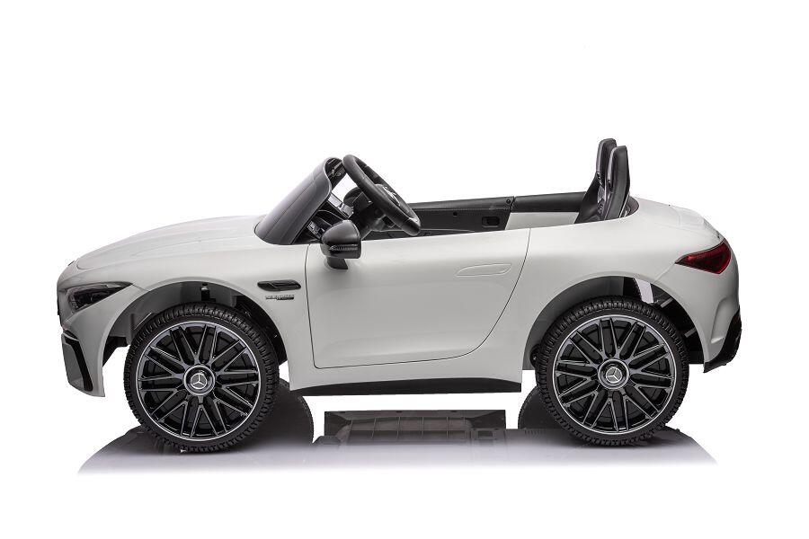Elektro Kinderfahrzeug "Mercedes SL63 AMG" - Lizenziert - 24V Akku, 4 Motoren, 2,4Ghz Fernsteuerung, MP3+Ledersitz+EVA-Lackiert Weiss – Bild 9