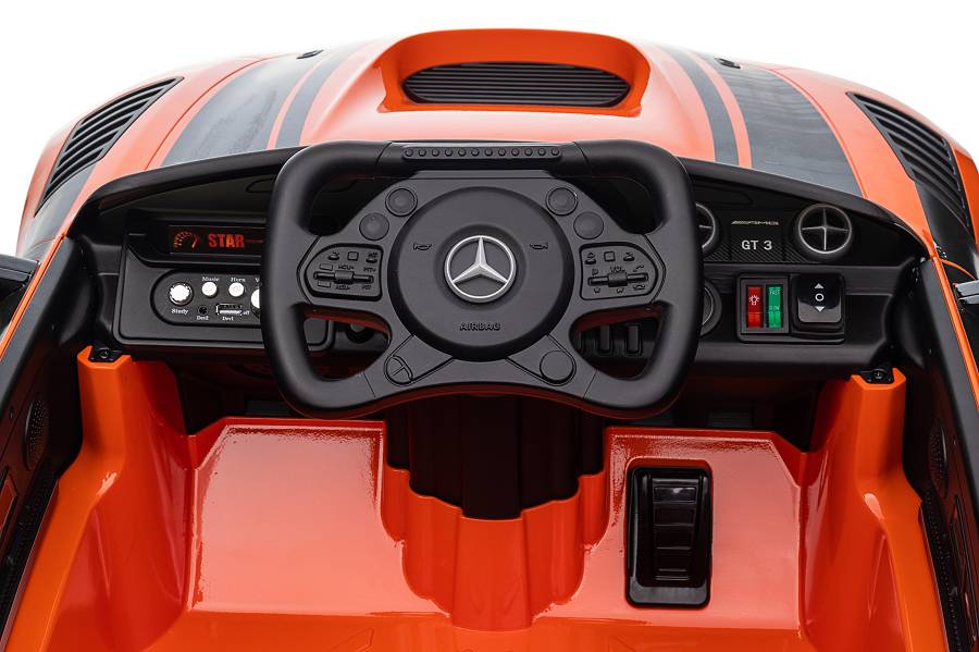 Elektro Kinderfahrzeug Mercedes-AMG GT3 Lizenziert mit Mp3, EVA, Ledersitz – Bild 10