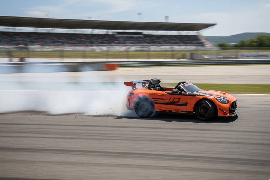 Elektro Kinderfahrzeug Mercedes-AMG GT3 Lizenziert mit Mp3, EVA, Ledersitz – Bild 2