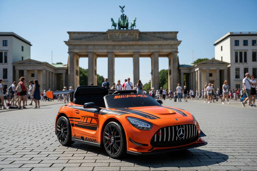 Elektro Kinderfahrzeug Mercedes-AMG GT3 Lizenziert mit Mp3, EVA, Ledersitz – Bild 4