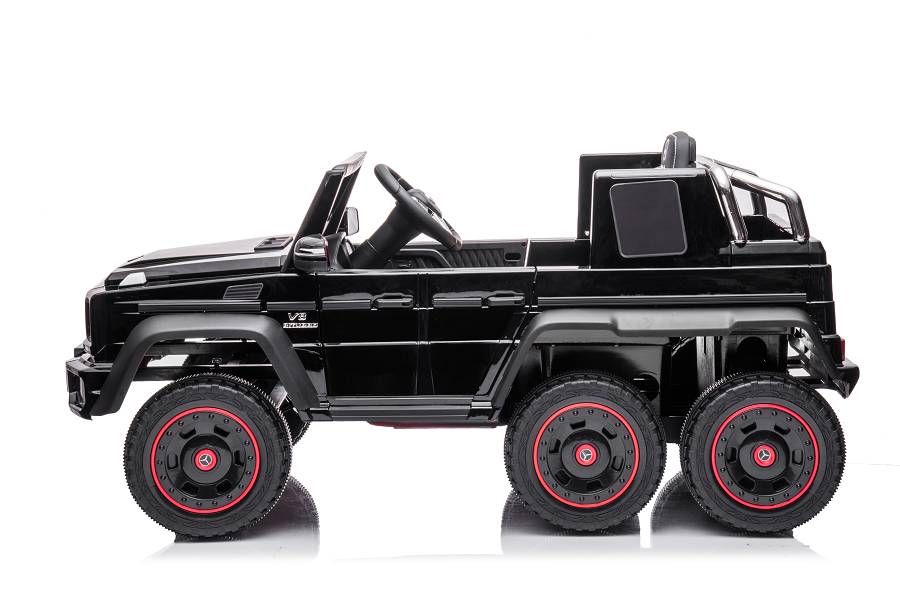 Elektro Kinderfahrzeug "Mercedes G63 AMG 6x6" - lizenziert - 12V7AH Akku + 2,4Ghz+Ledersitz+EVA-Schwarz – Bild 4