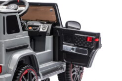 Kinderfahrzeug - Elektro Auto "Mercedes G63 AMG" - Lizenziert - 12V7AH Akku,2 Motoren- 2,4Ghz Fernsteuerung, MP3+Ledersitz+EVA-Silber – Bild 11