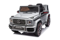 Kinderfahrzeug - Elektro Auto "Mercedes G63 AMG" - Lizenziert - 12V7AH Akku,2 Motoren- 2,4Ghz Fernsteuerung, MP3+Ledersitz+EVA-Silber – Bild 13