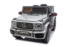 Kinderfahrzeug - Elektro Auto "Mercedes G63 AMG" - Lizenziert - 12V7AH Akku,2 Motoren- 2,4Ghz Fernsteuerung, MP3+Ledersitz+EVA-Silber – Bild 6