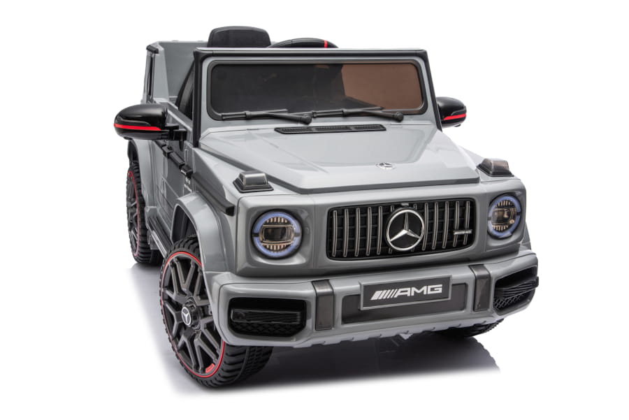 Kinderfahrzeug - Elektro Auto "Mercedes G63 AMG" - Lizenziert - 12V7AH Akku,2 Motoren- 2,4Ghz Fernsteuerung, MP3+Ledersitz+EVA-Silber – Bild 8