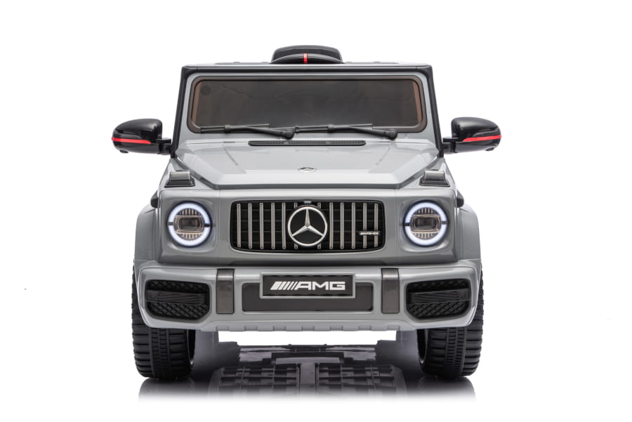 Kinderfahrzeug - Elektro Auto "Mercedes G63 AMG" - Lizenziert - 12V7AH Akku,2 Motoren- 2,4Ghz Fernsteuerung, MP3+Ledersitz+EVA-Silber – Bild 9
