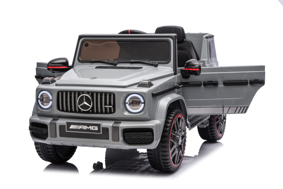 Kinderfahrzeug - Elektro Auto "Mercedes G63 AMG" - Lizenziert - 12V7AH Akku,2 Motoren- 2,4Ghz Fernsteuerung, MP3+Ledersitz+EVA-Silber – Bild 10