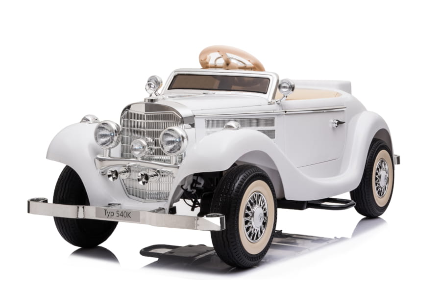 Elektro Kinderfahrzeug - Kinderauto "Mercedes 540K" Oldtimer - lizenziert - 12V7AH, Allrad- 2,4Ghz Fernsteuerung, MP3, Ledersitz+EVA