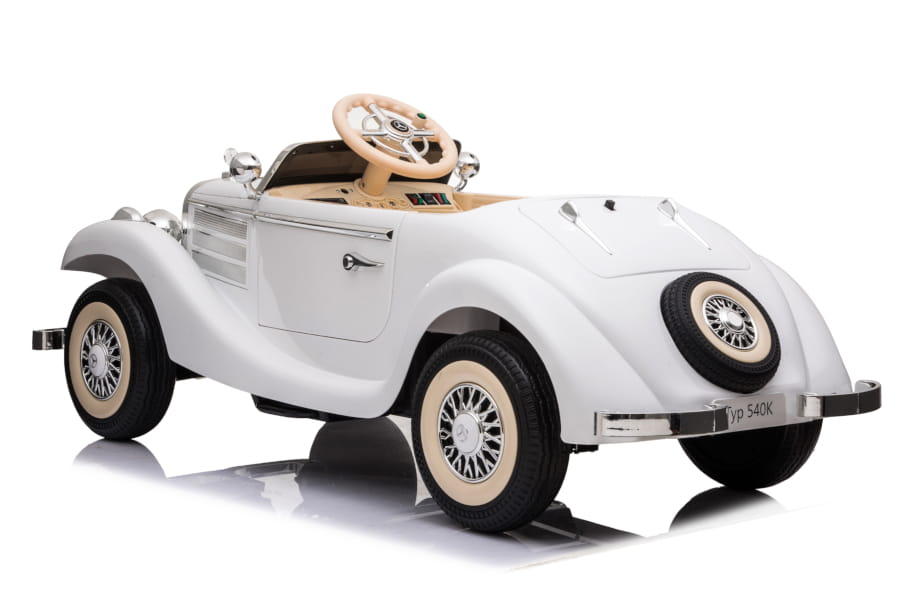 Elektro Kinderfahrzeug - Kinderauto "Mercedes 540K" Oldtimer - lizenziert - 12V7AH, Allrad- 2,4Ghz Fernsteuerung, MP3, Ledersitz+EVA – Bild 5