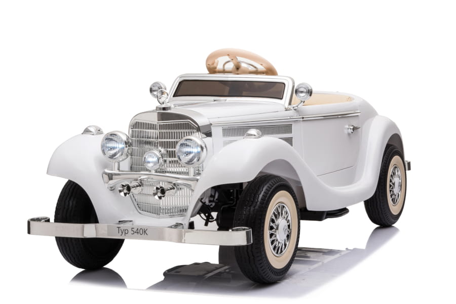 Elektro Kinderfahrzeug - Kinderauto "Mercedes 540K" Oldtimer - lizenziert - 12V7AH, Allrad- 2,4Ghz Fernsteuerung, MP3, Ledersitz+EVA – Bild 3